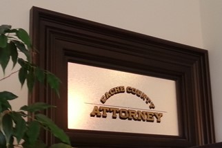 A picture of the county attorney door