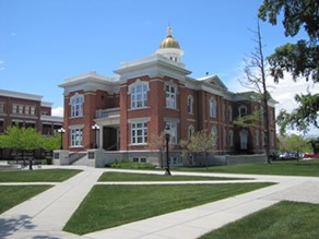 summer photo of the Cache County Historic Courthouse
